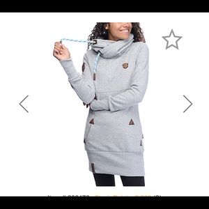 Naketano long turtleneck hoodie